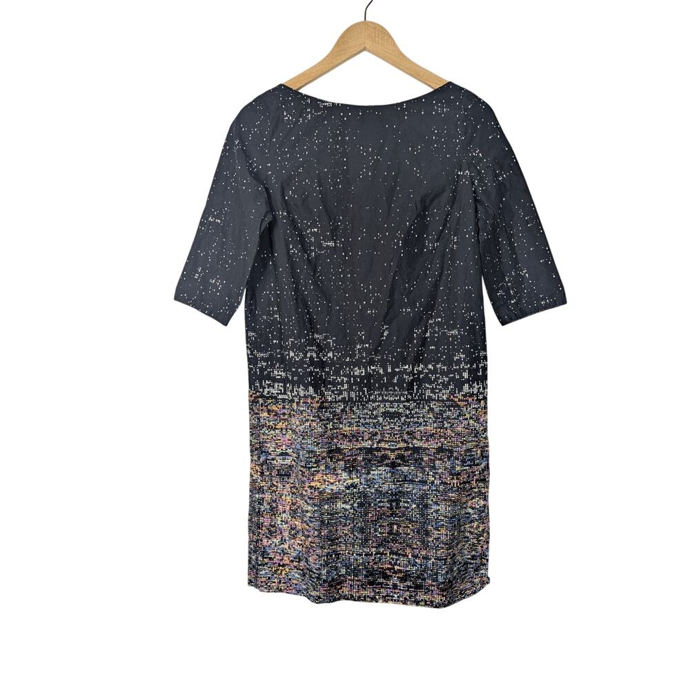 COS Cotton Pixel Printed Half Sleeve Mini Dress